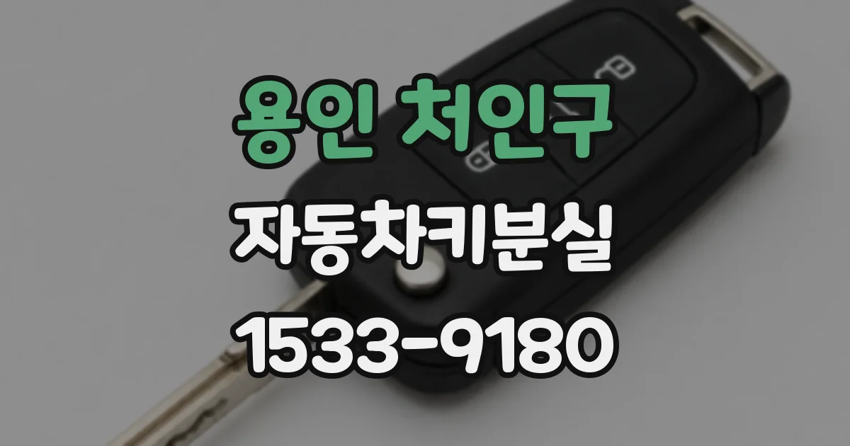 용인 처인구 자동차키분실