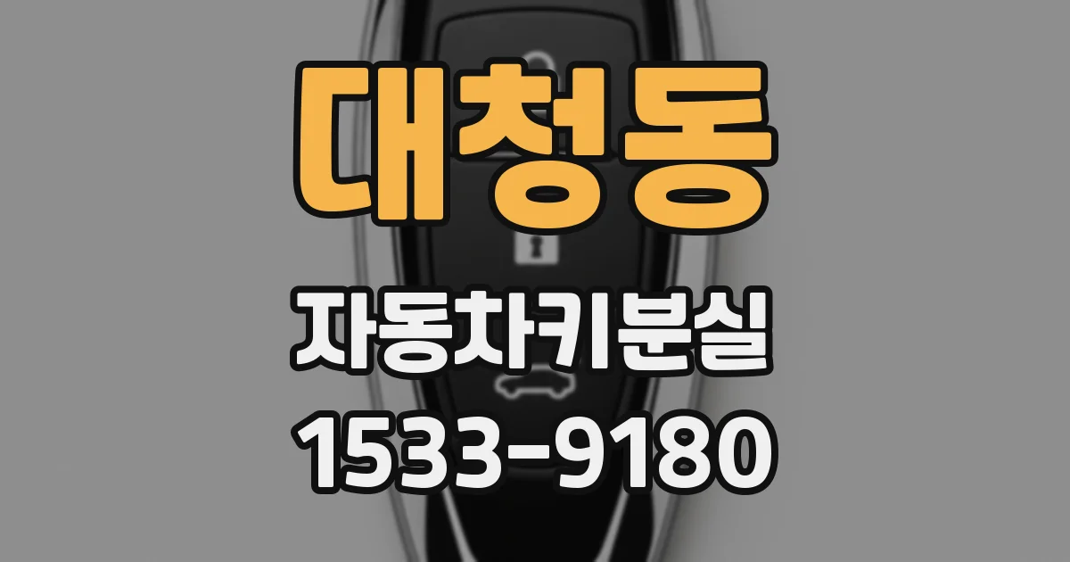 대청동 자동차키분실