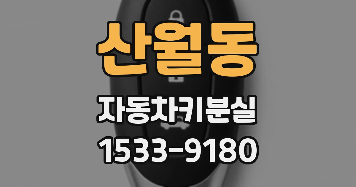 산월동 자동차키분실
