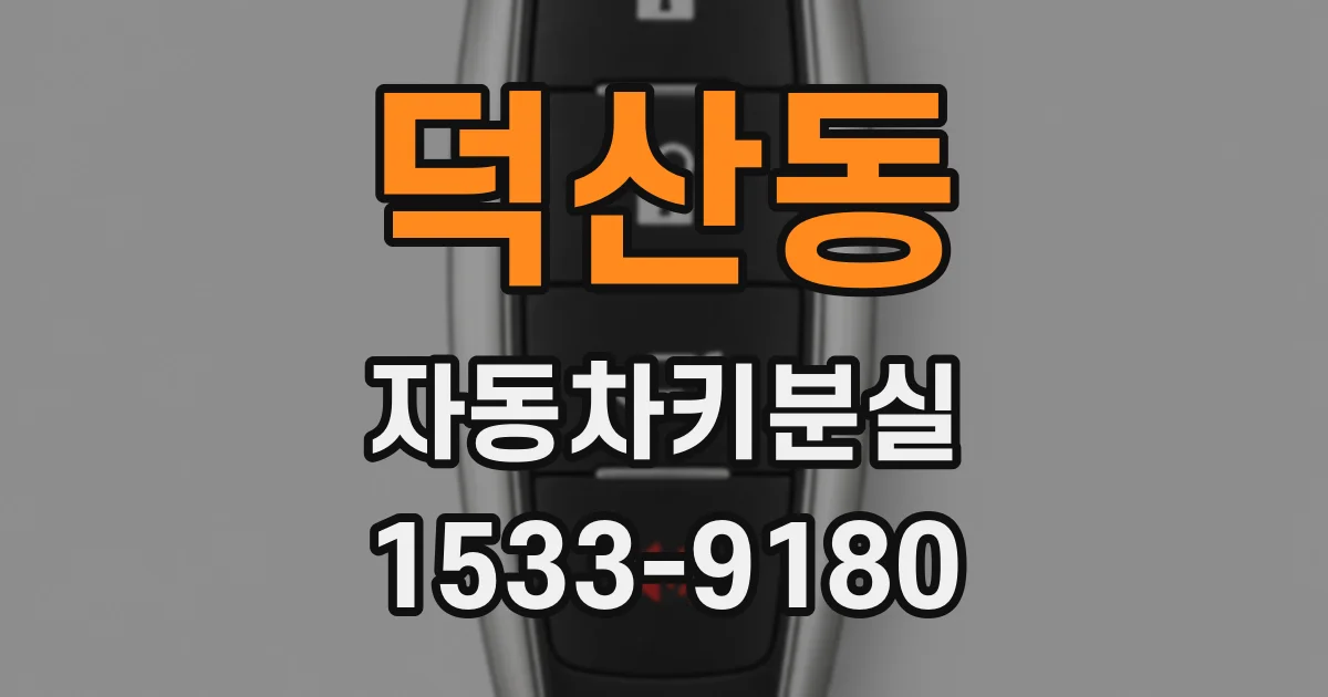 덕산동 자동차키분실