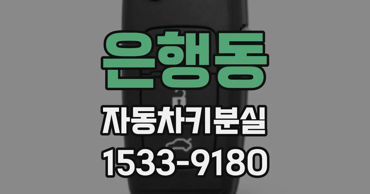 은행동 자동차키분실