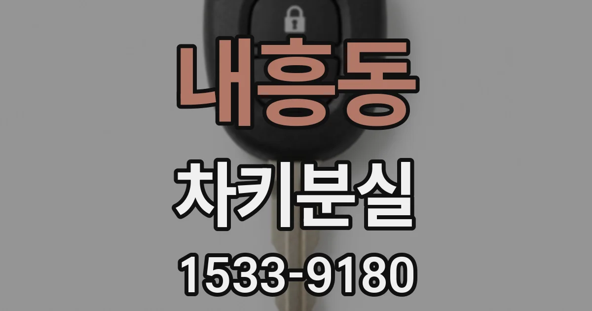 내흥동 차키분실