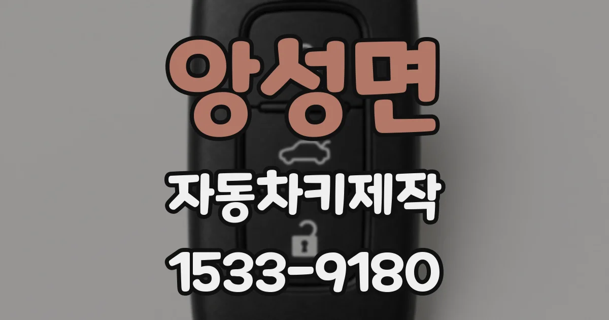 앙성면 자동차키제작