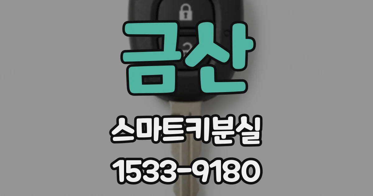 금산 스마트키분실