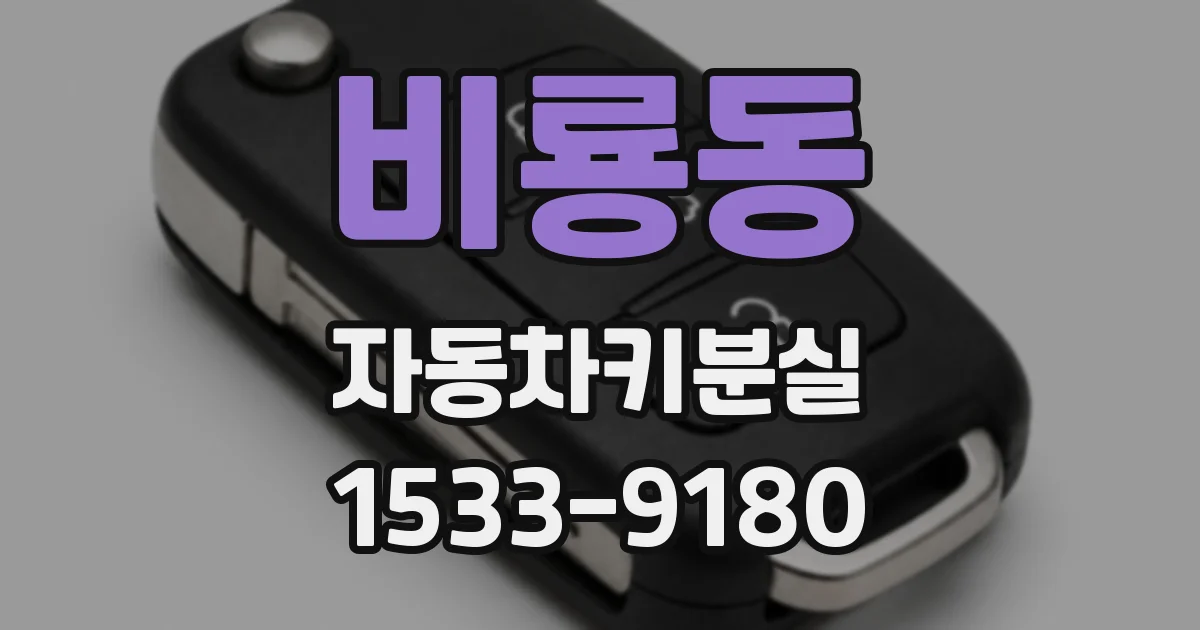 비룡동 자동차키분실