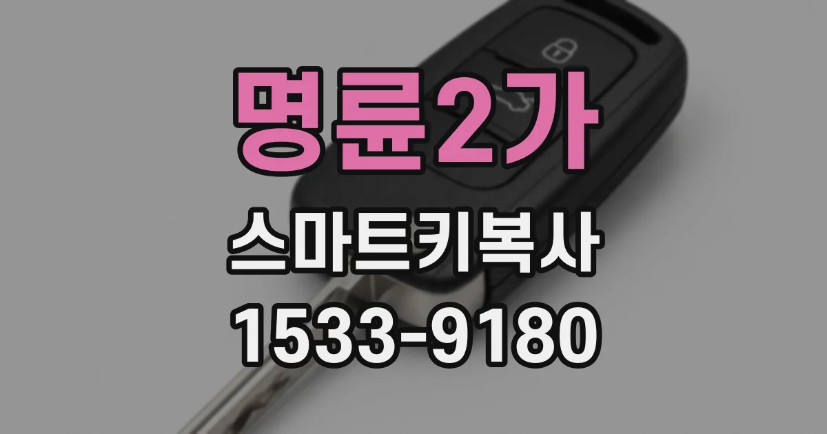명륜2가 스마트키복사