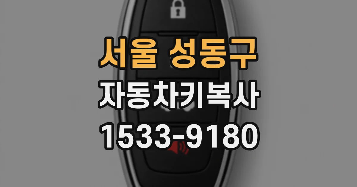 서울 성동구 자동차키복사