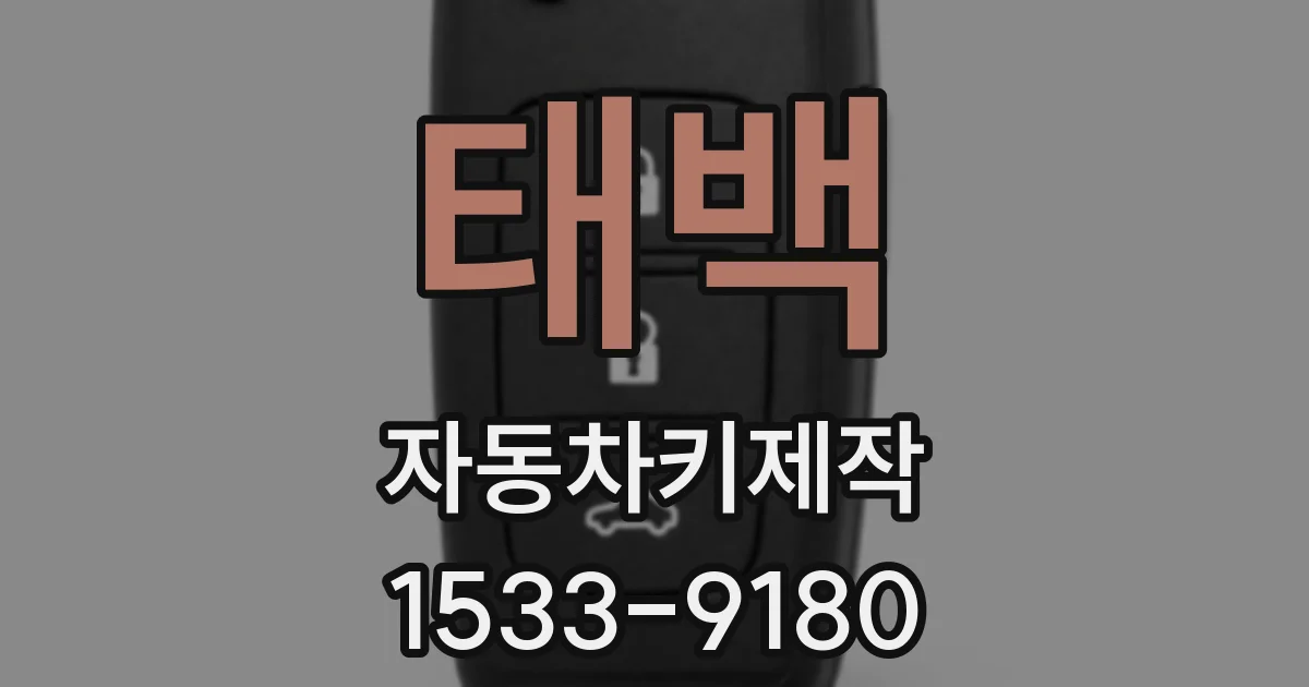 태백 자동차키제작