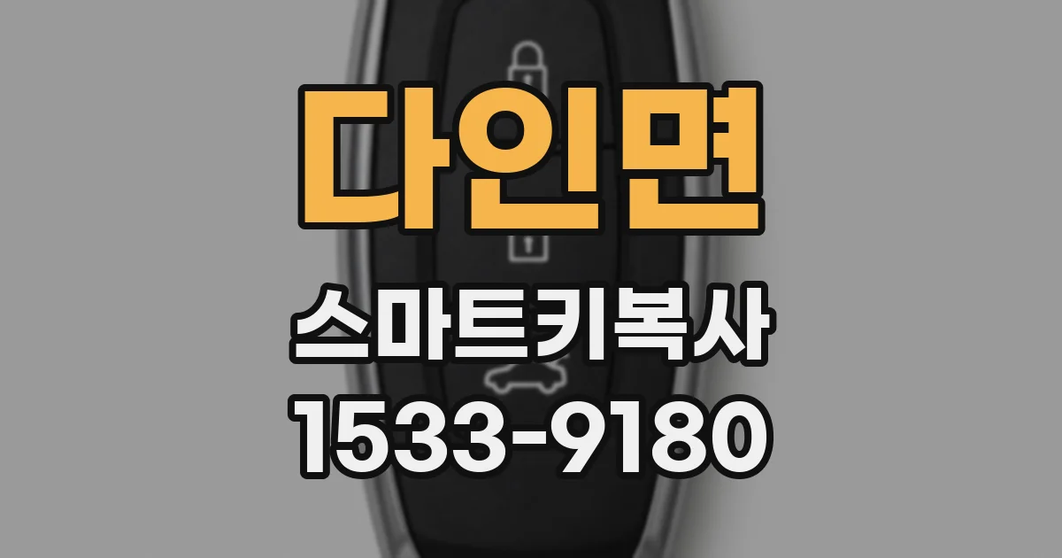 다인면 스마트키복사