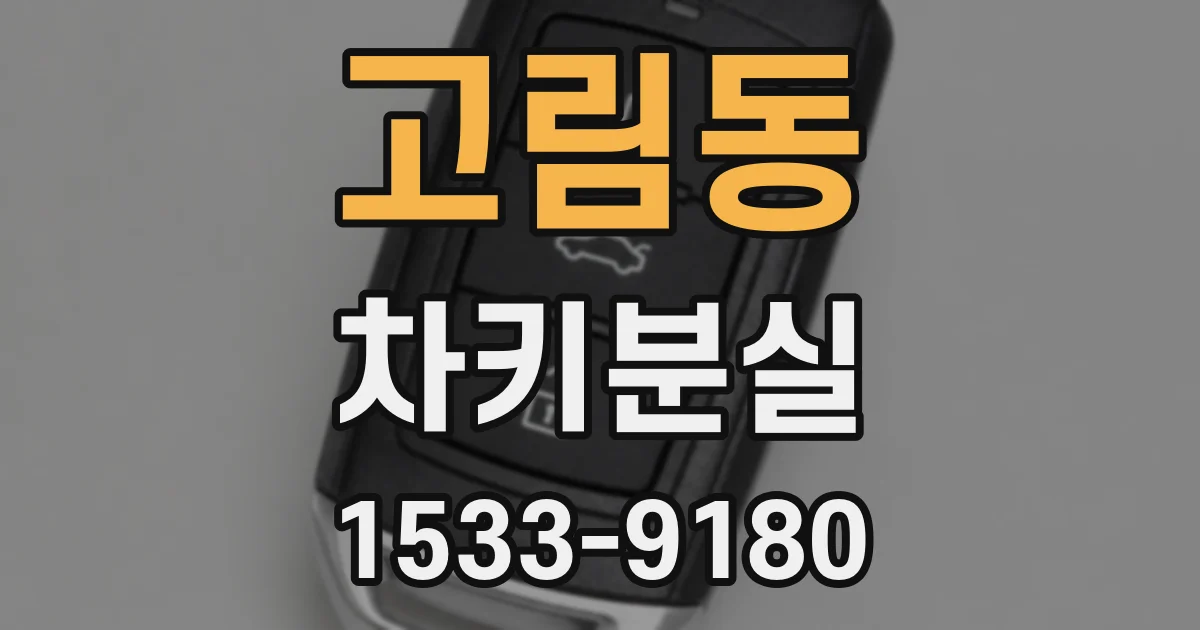 고림동 차키분실