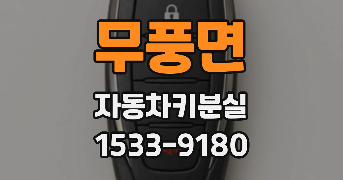 무풍면 자동차키분실