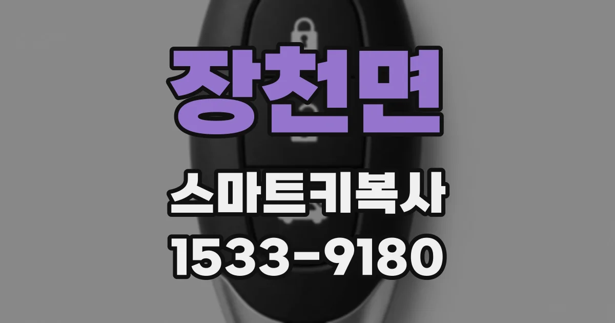장천면 스마트키복사