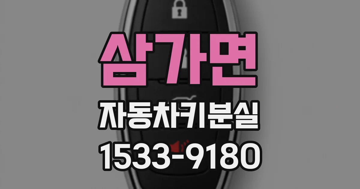 삼가면 자동차키분실