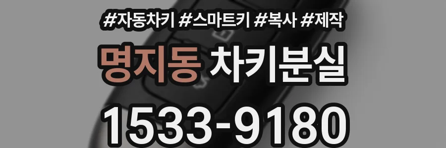 명지동 차키분실