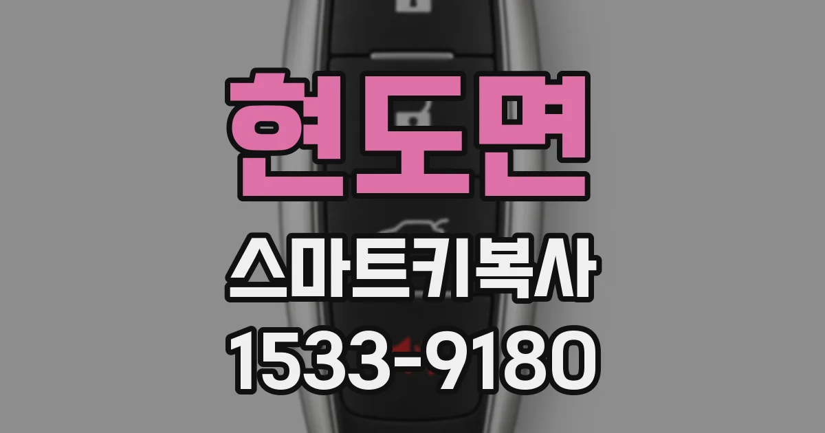 현도면 스마트키복사