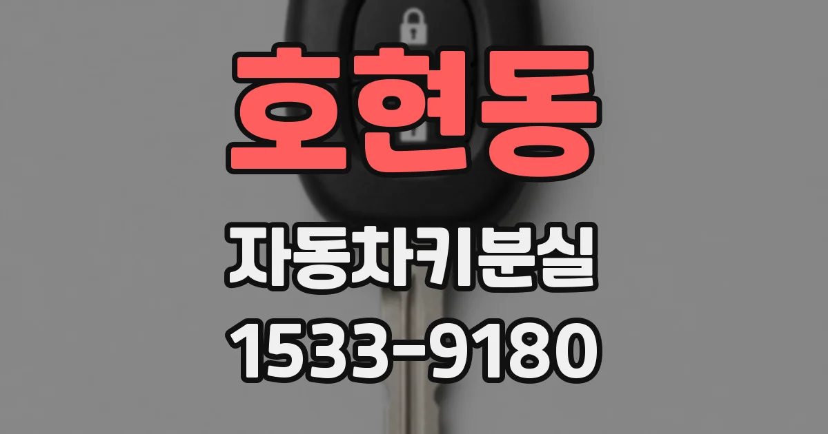 호현동 자동차키분실