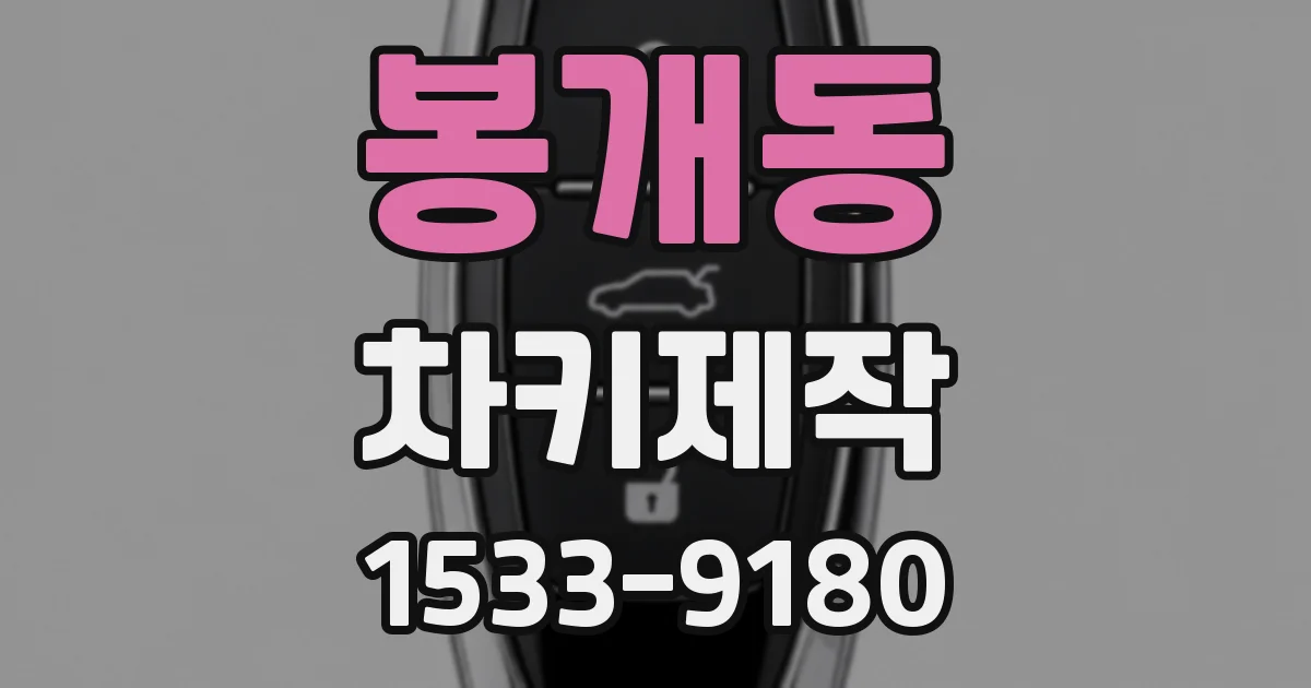 봉개동 차키제작