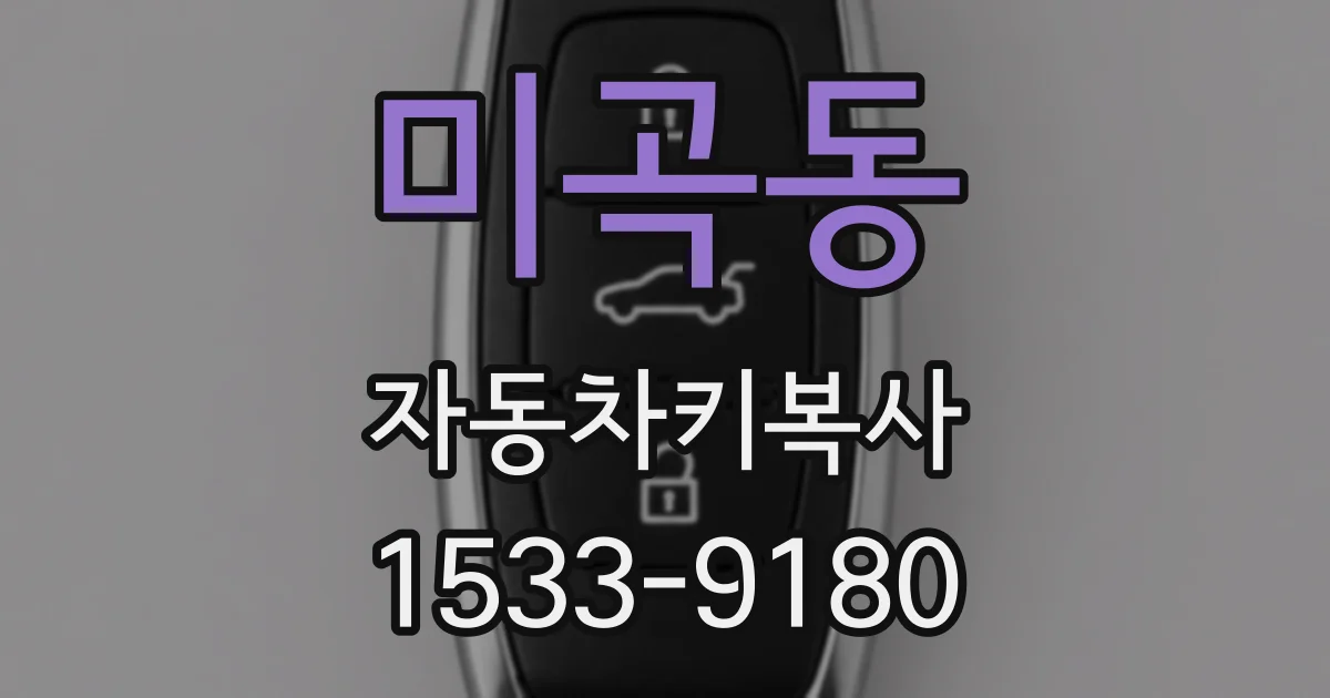 미곡동 자동차키복사