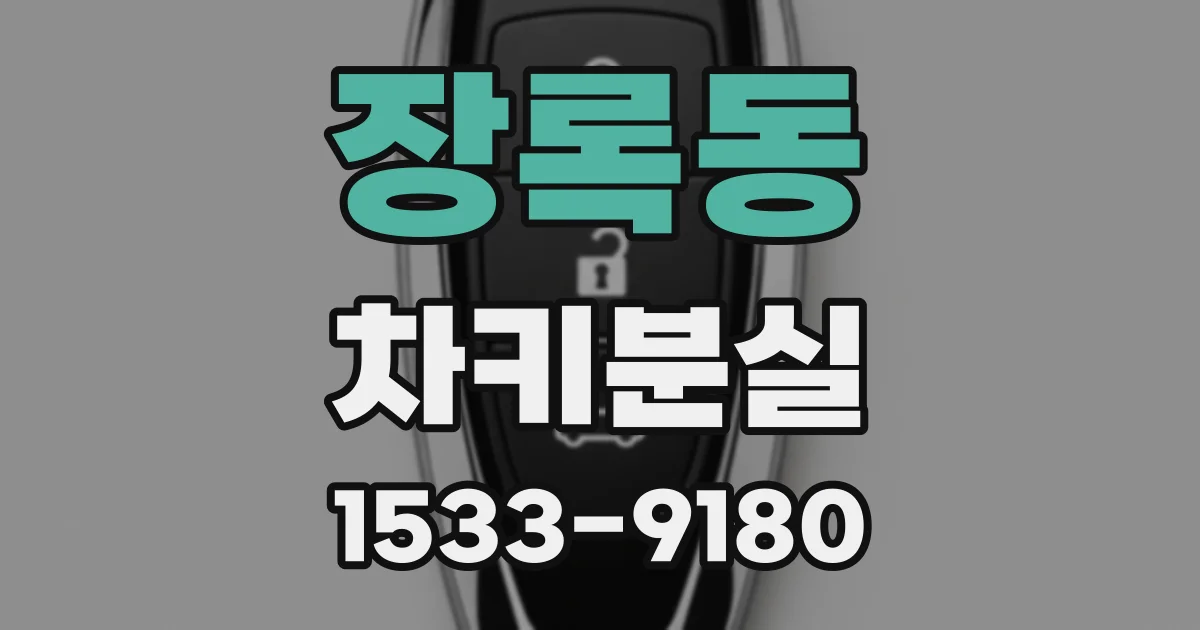 장록동 차키분실