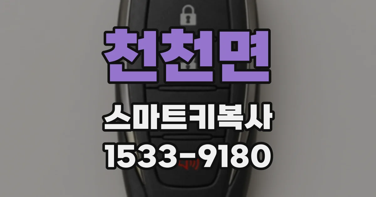천천면 스마트키복사