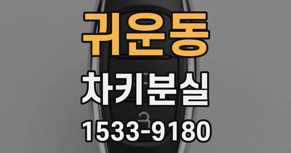 귀운동 차키분실