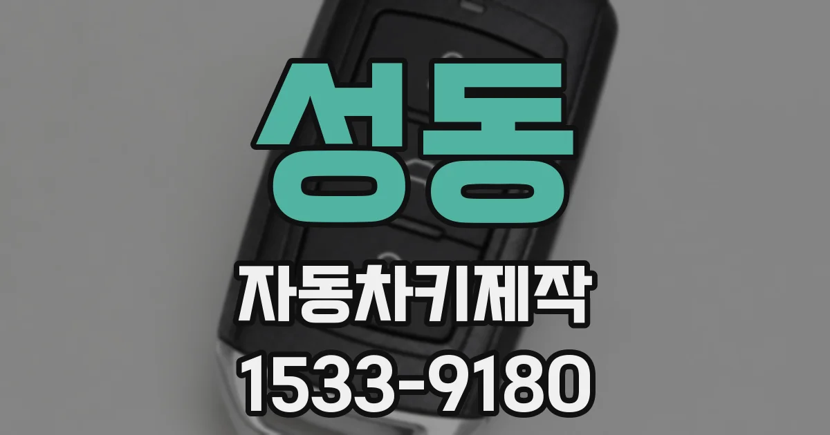 성동 자동차키제작