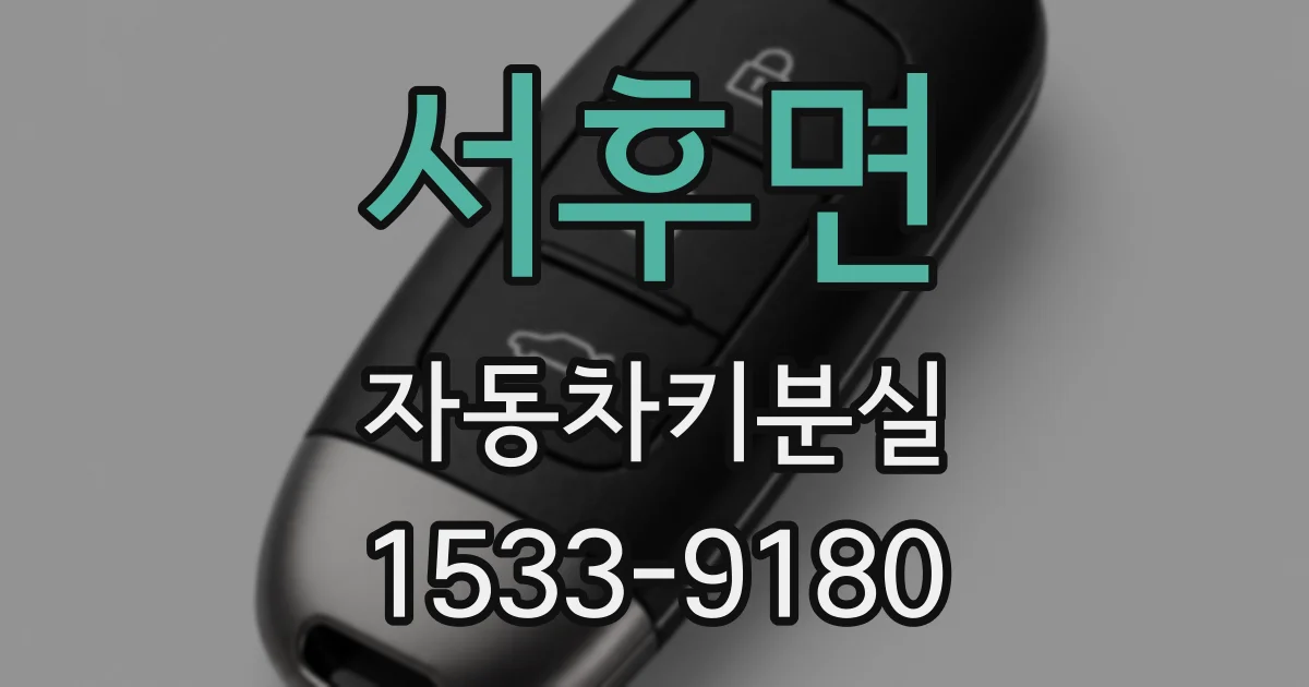 서후면 자동차키분실
