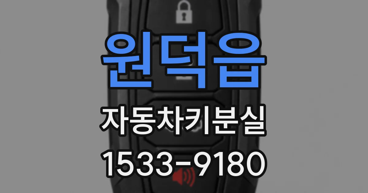 원덕읍 자동차키분실
