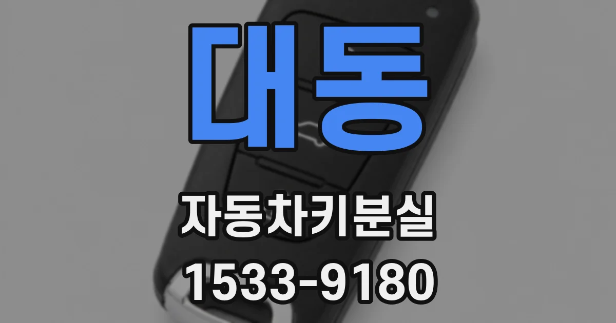 대동 자동차키분실