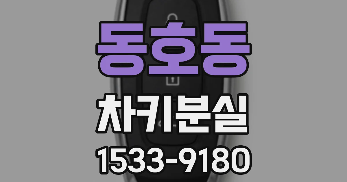 동호동 차키분실