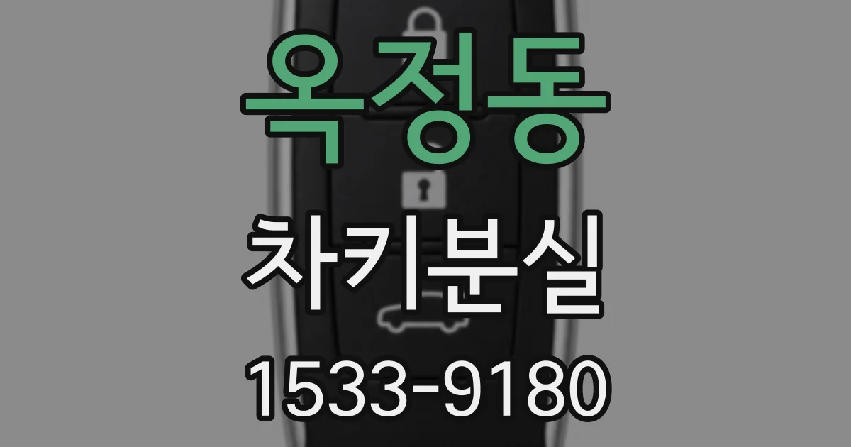 옥정동 차키분실