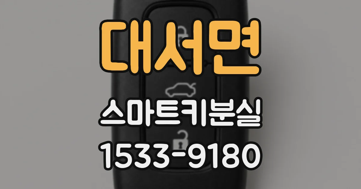 대서면 스마트키분실