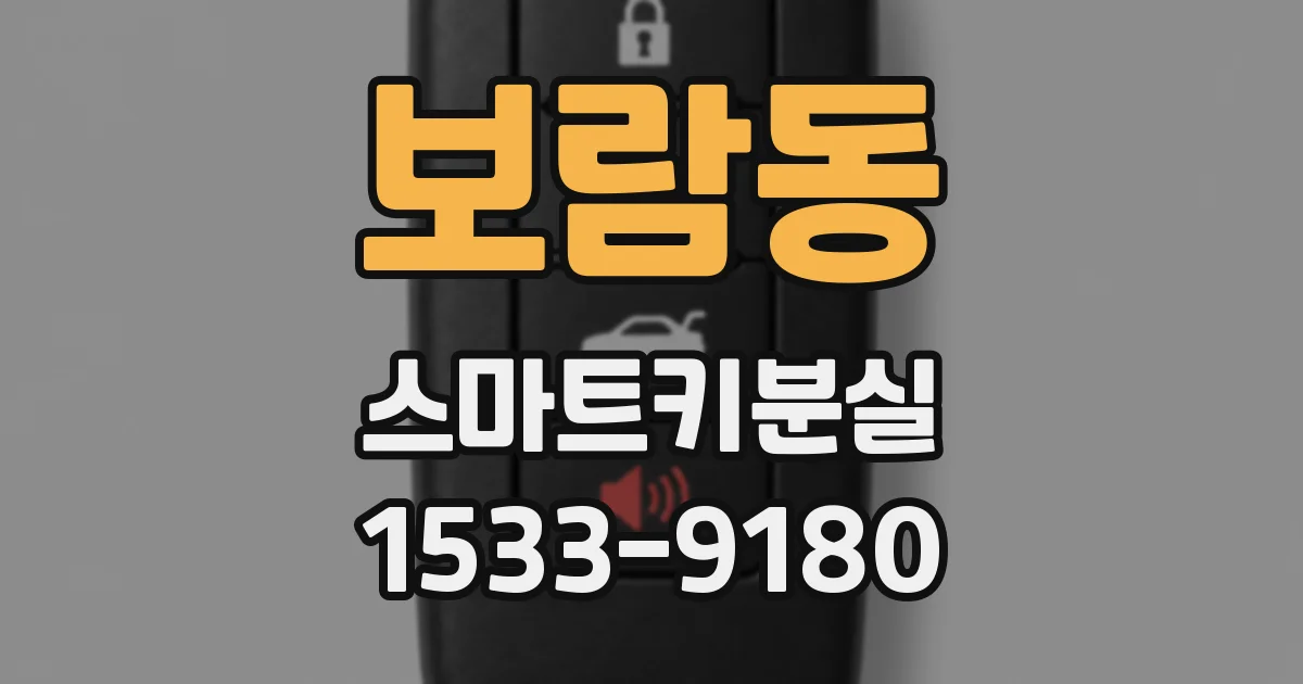 보람동 스마트키분실