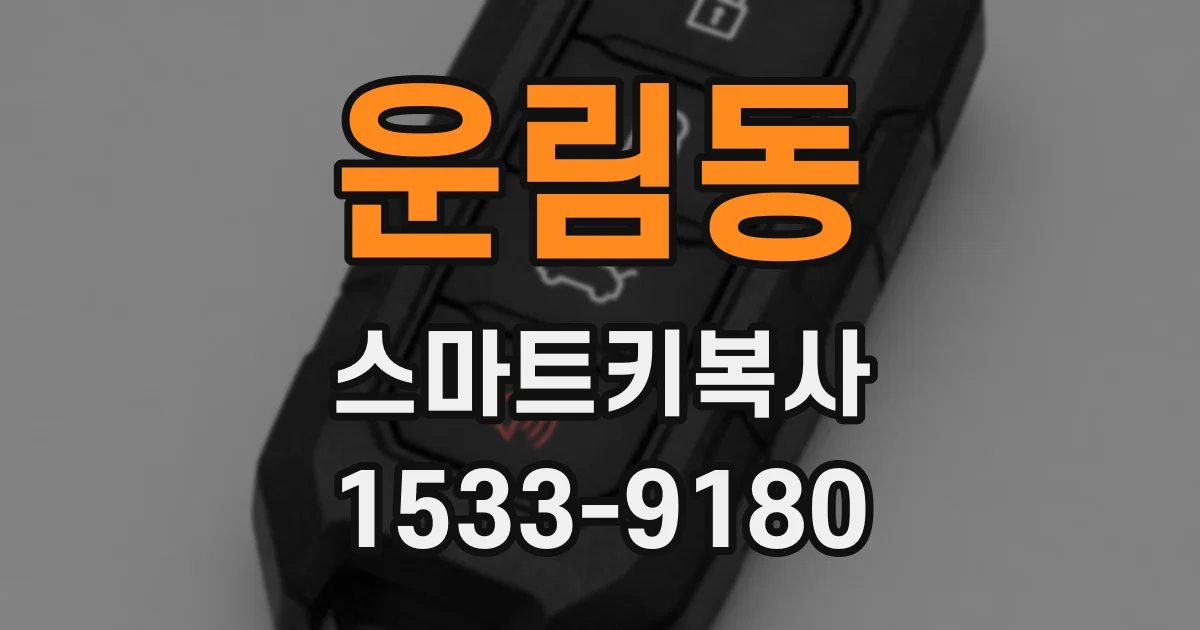 운림동 스마트키복사