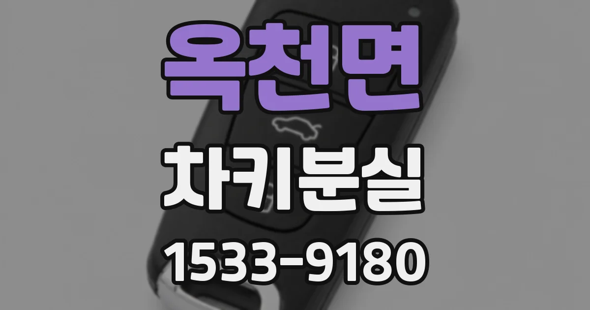 옥천면 차키분실