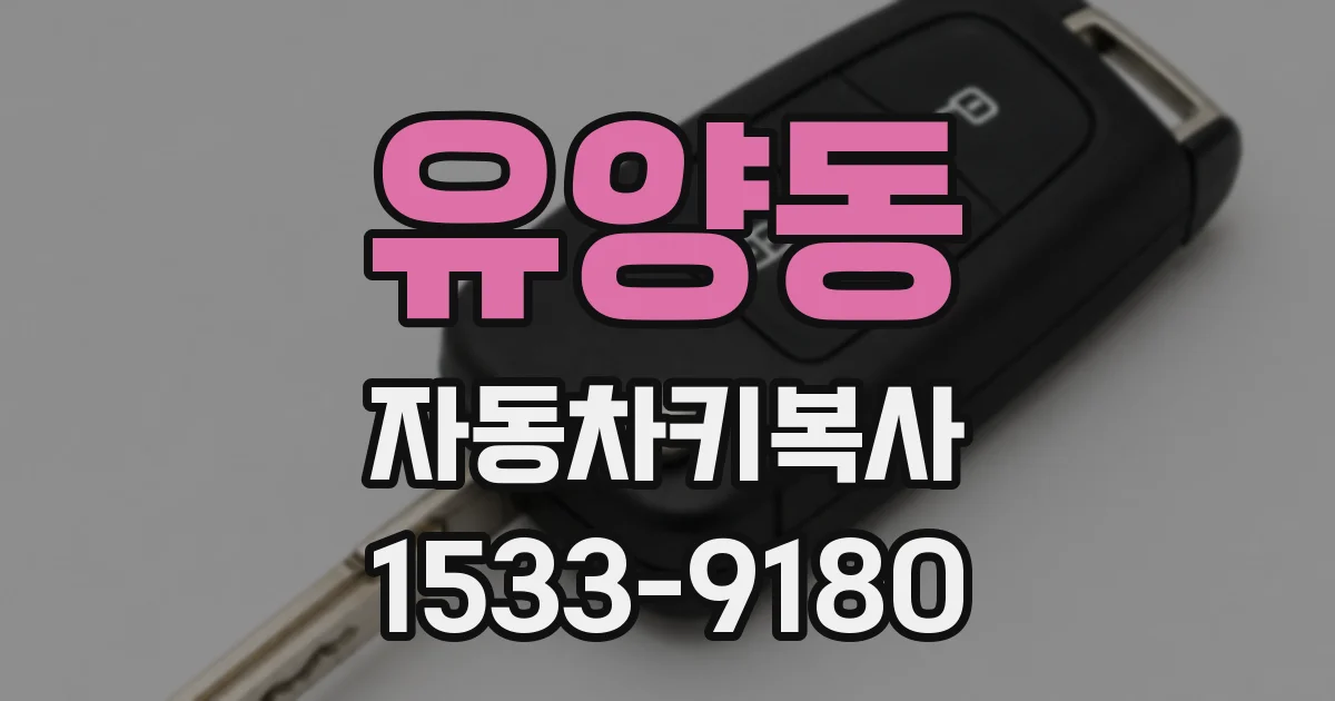 유양동 자동차키복사