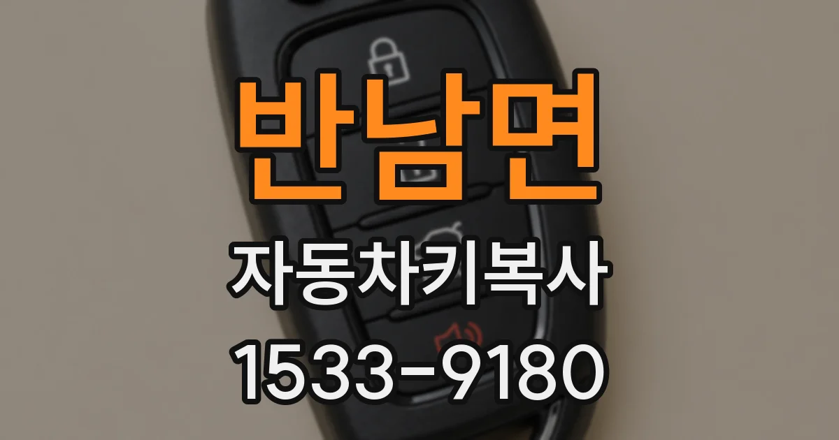 반남면 자동차키복사