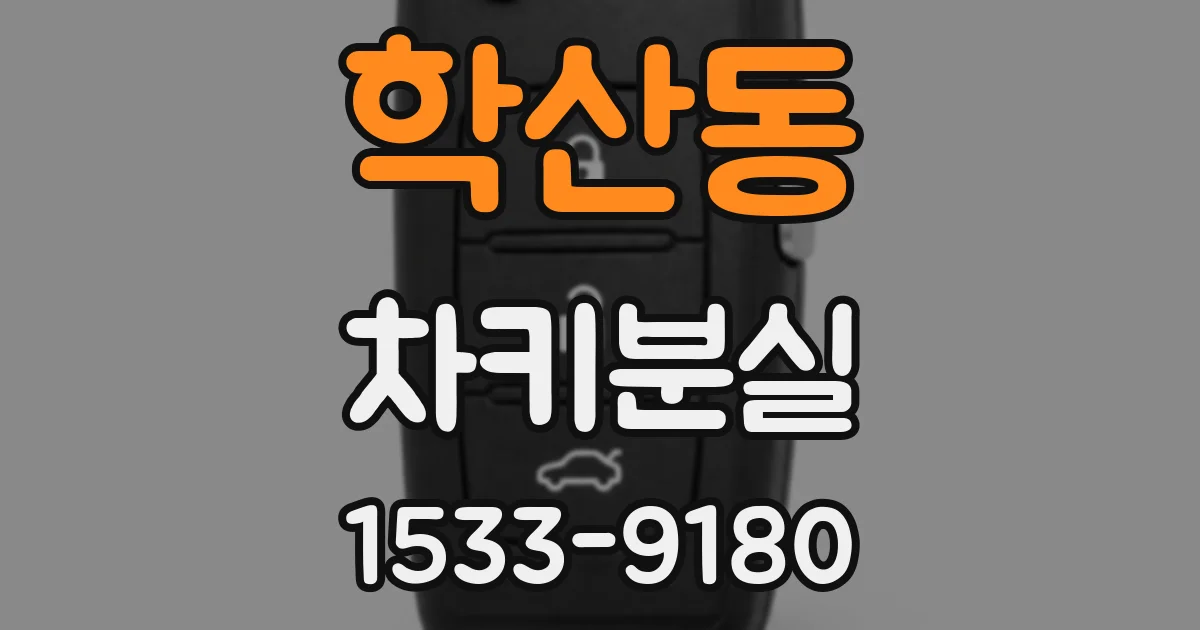 학산동 차키분실