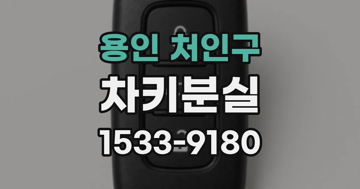 용인 처인구 차키분실