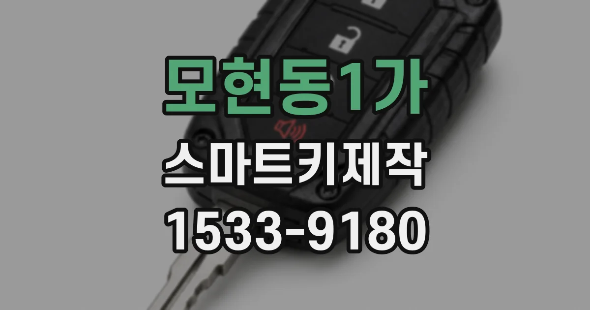 모현동1가 스마트키제작