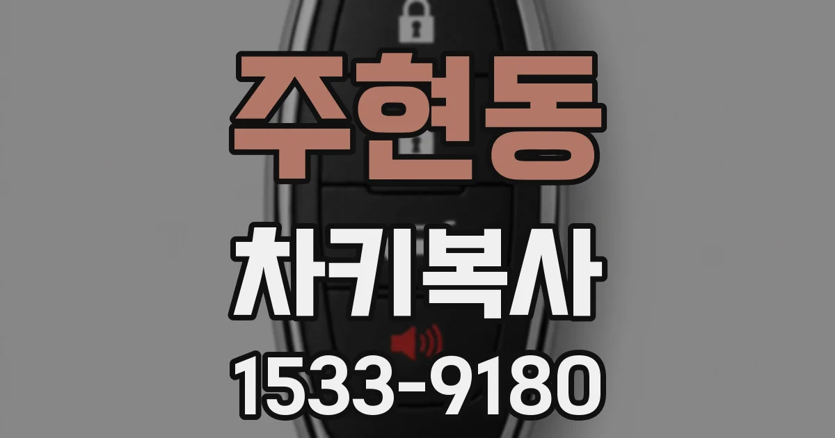 주현동 차키복사