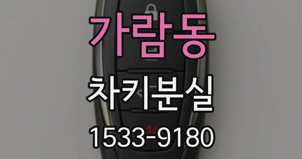 가람동 차키분실