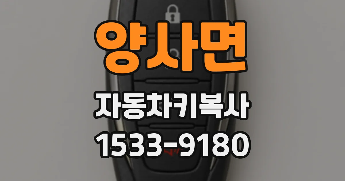양사면 자동차키복사