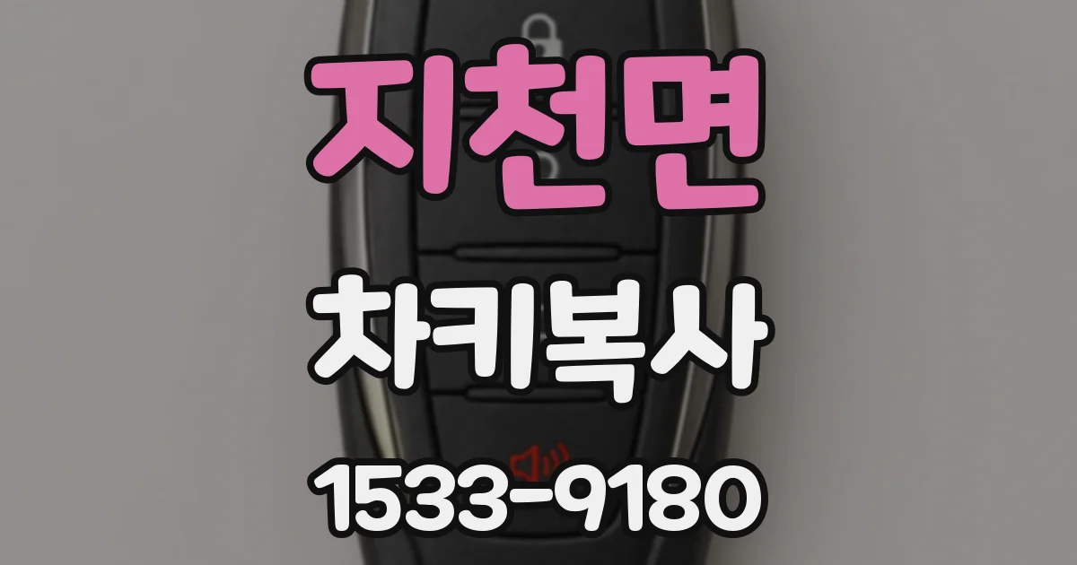 지천면 차키복사
