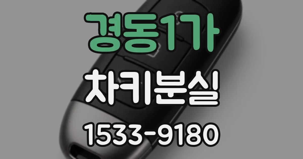 경동1가 차키분실