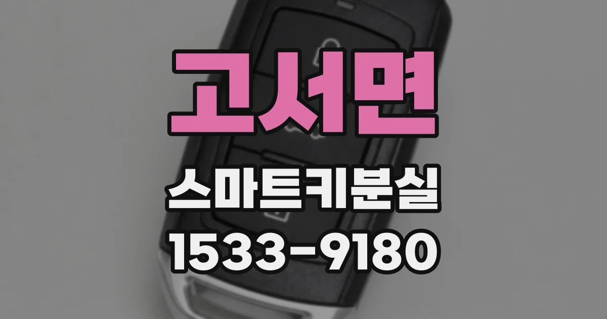 고서면 스마트키분실