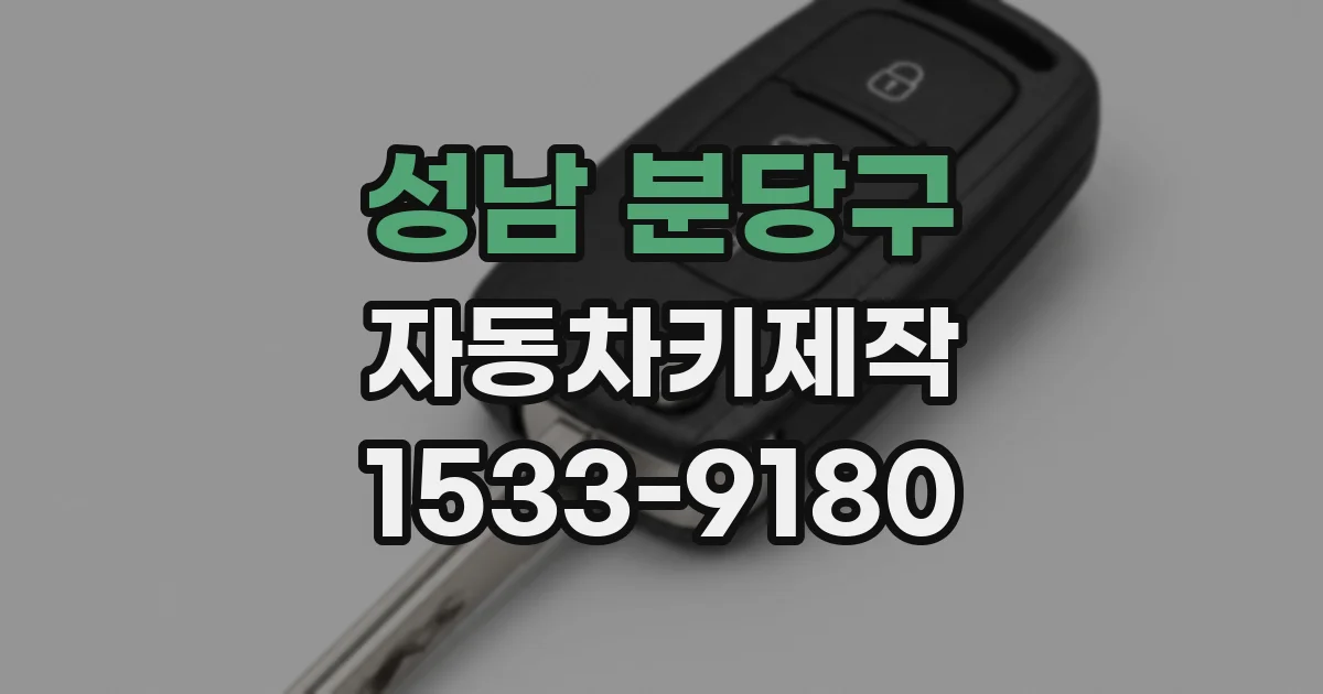 성남 분당구 자동차키제작
