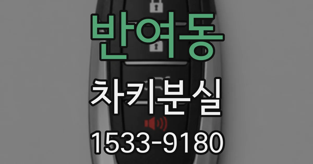 반여동 차키분실