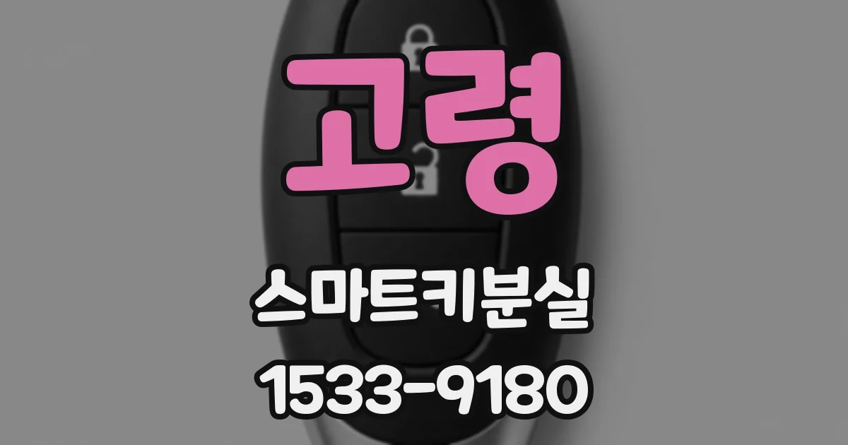 고령 스마트키분실