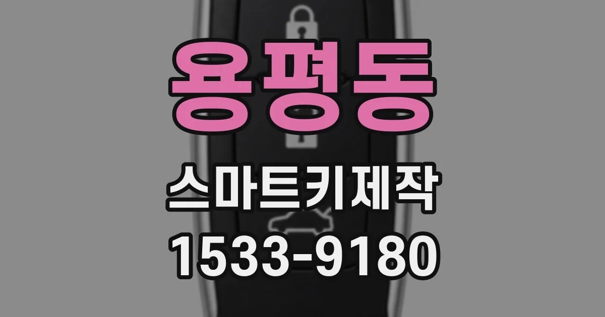 용평동 스마트키제작